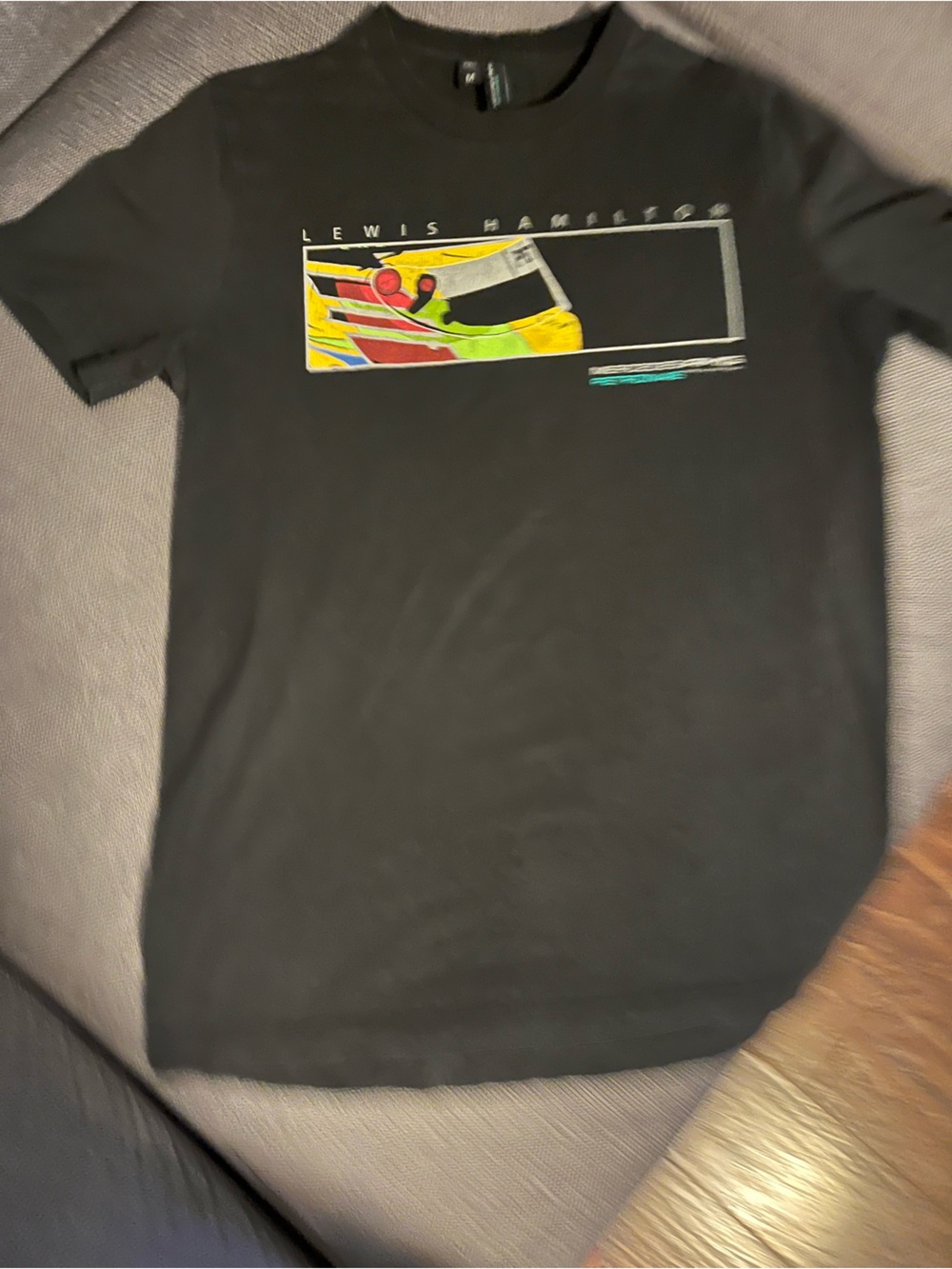 Mercedes AMG Petronas Black Tee with Neon Racing Graphic